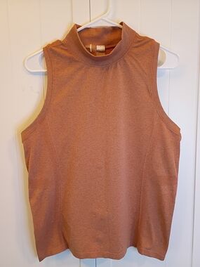 Calia Sleeveless Mock Neck Tank Top in Rusty Brown